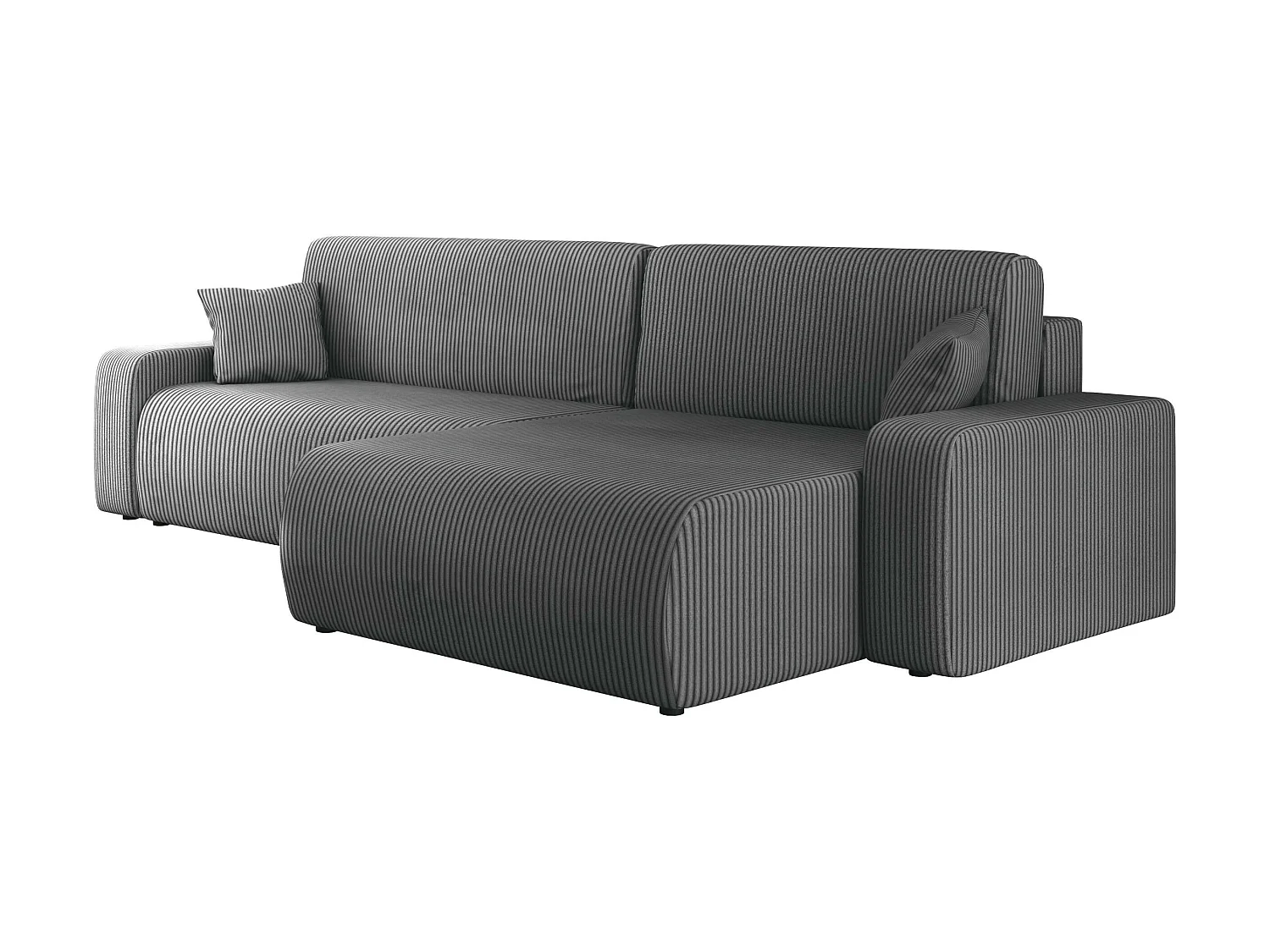 Sofá rinconero Doctral I, Gris oscuro, Función de descanso, Almacenaje