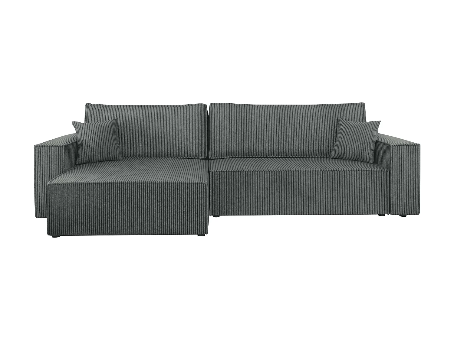 Sofá rinconero Vespes II, Gris oscuro, Función de descanso, Almacenaje