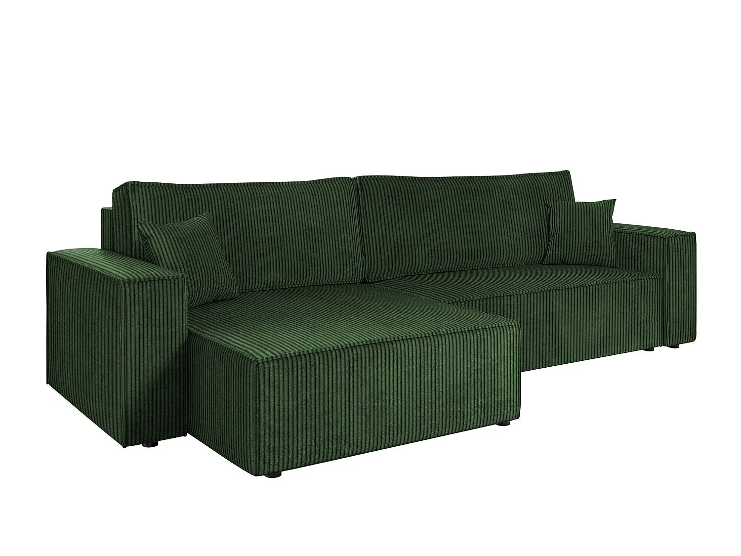 Sofá rinconero Vespes II, Verde, Función de descanso, Almacenaje