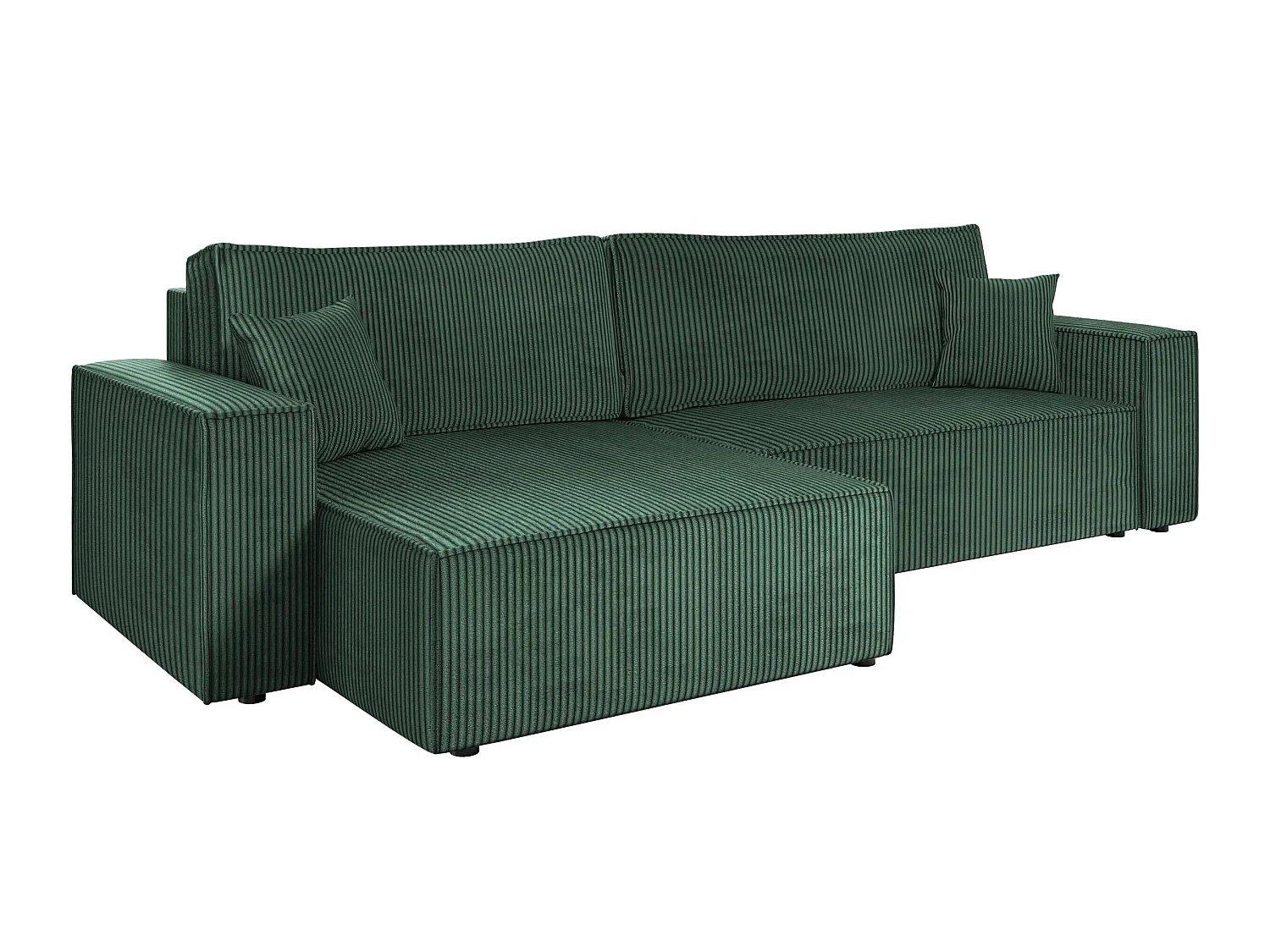 Sofá rinconero Vespes II, Verde, Función de descanso, Almacenaje