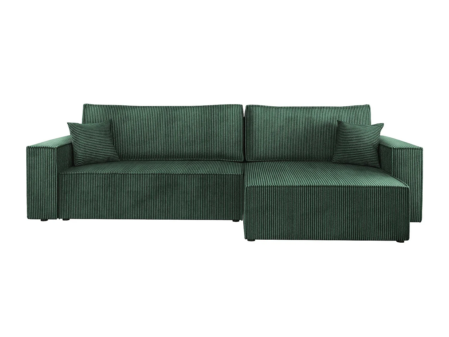 Sofá rinconero Vespes II, Verde, Función de descanso, Almacenaje