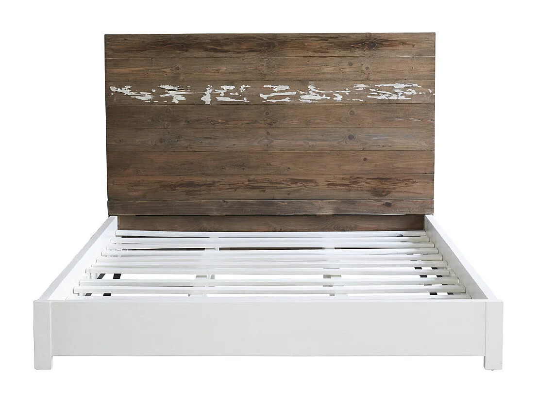 Lit en bois recyclé massif 160 cm