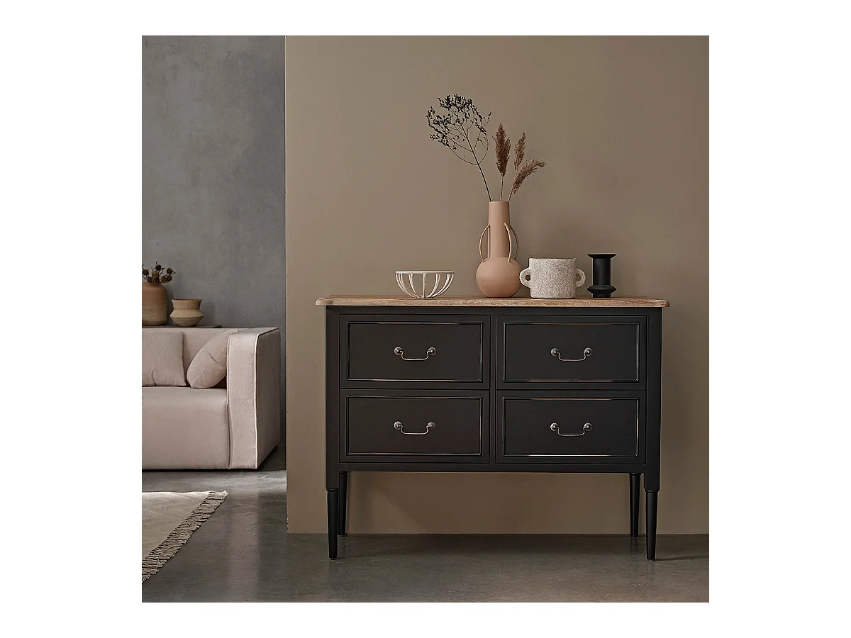 Commode en mindi massif 120 cm