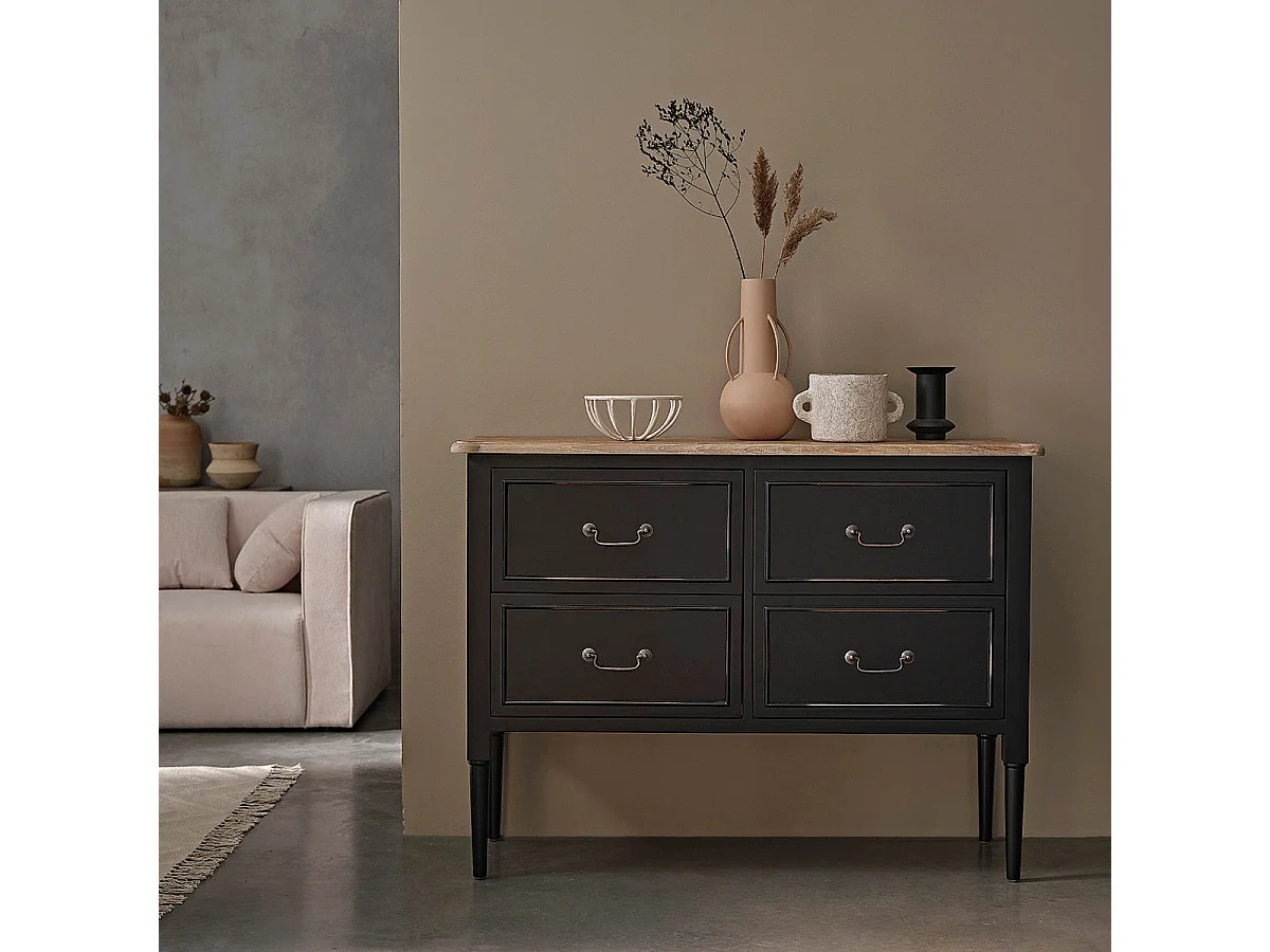 Commode en mindi massif 120 cm