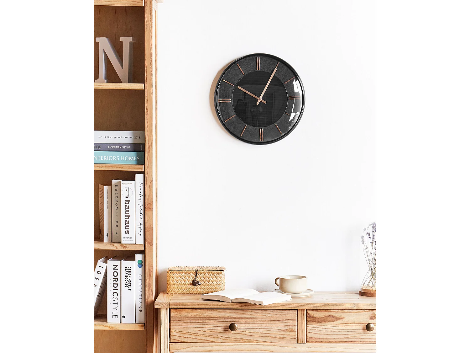 Horloge murale DAROCA 34 cm Noir