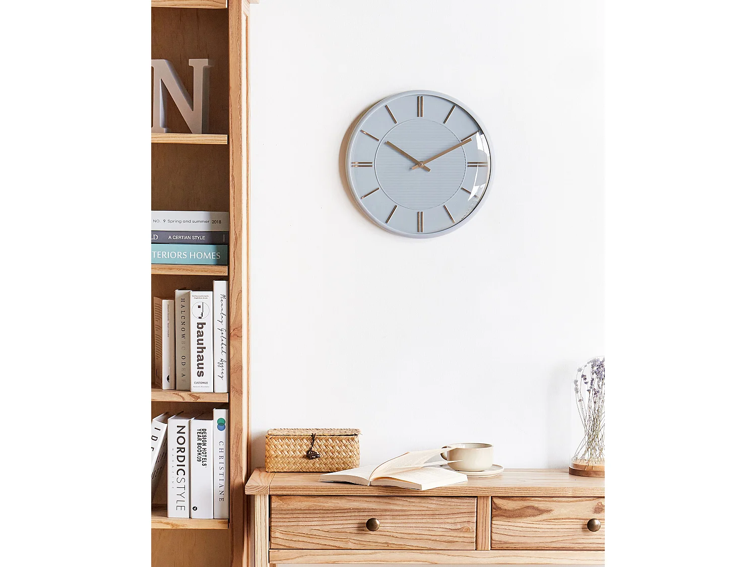 Horloge murale DAROCA 34 cm Gris