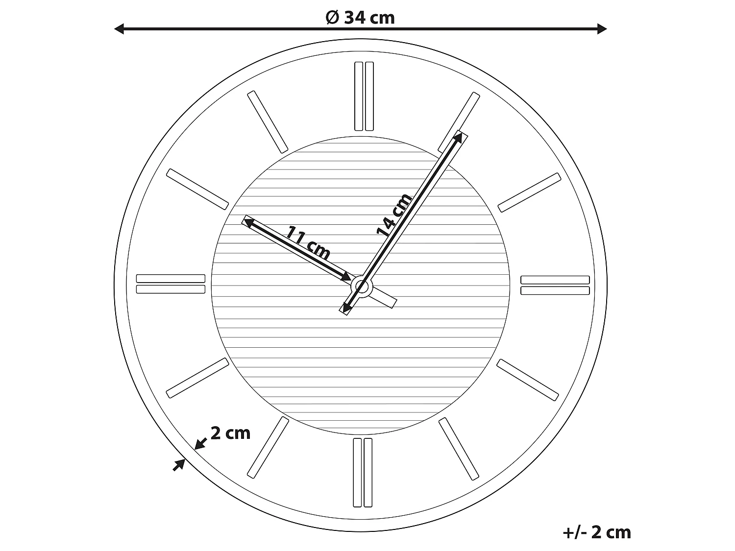 Orologio da parete DAROCA 34 cm Grigio