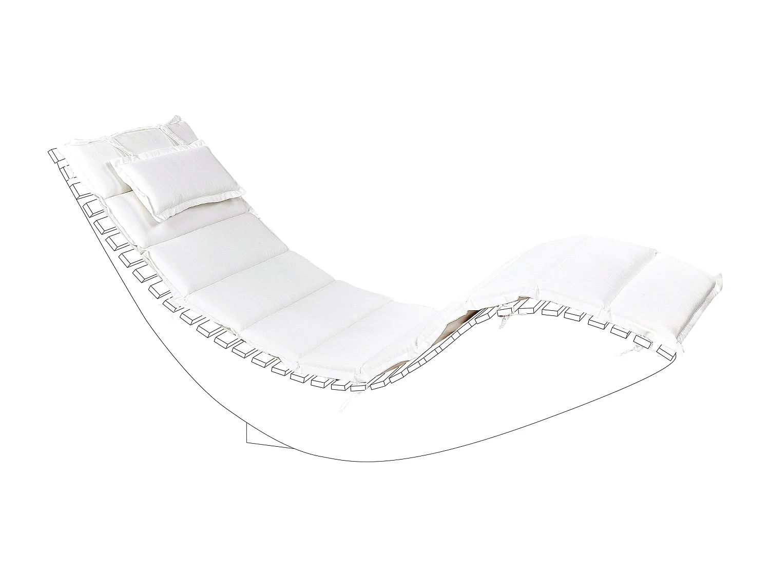 Transat avec coussin BRESCIA II Acacia Blanc cassé