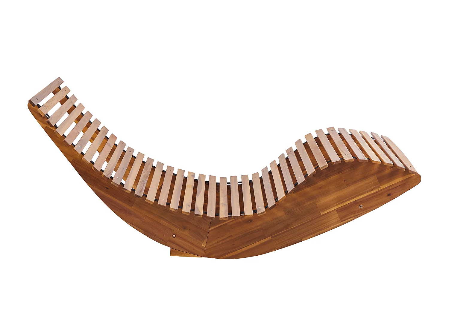 Beliani Gartenliege aus Akazienholz, rustikales Design, hochwertiges und witterungsbeständiges Material, pflegeleicht.