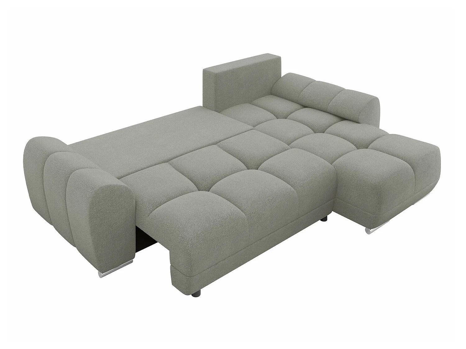 Canapé d'angle convertible 3 places en tissu jaune CAMDEN