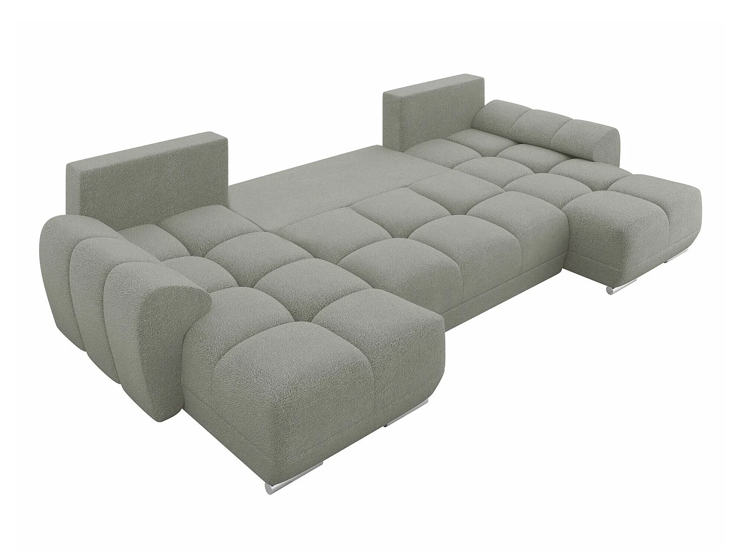 Canapé d'angle Signis I, Gris foncé, Fonction de couchage, 36x18x9cm