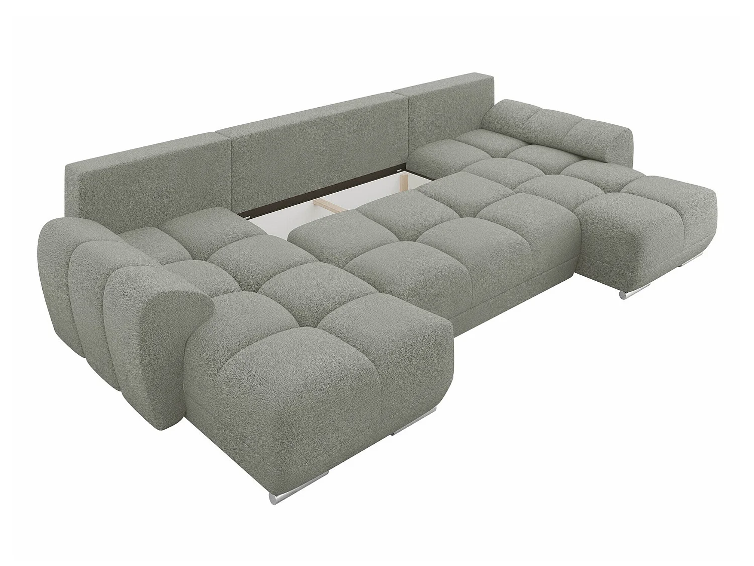 Canapé d'angle Signis I, Gris foncé, Fonction de couchage, 36x18x9cm