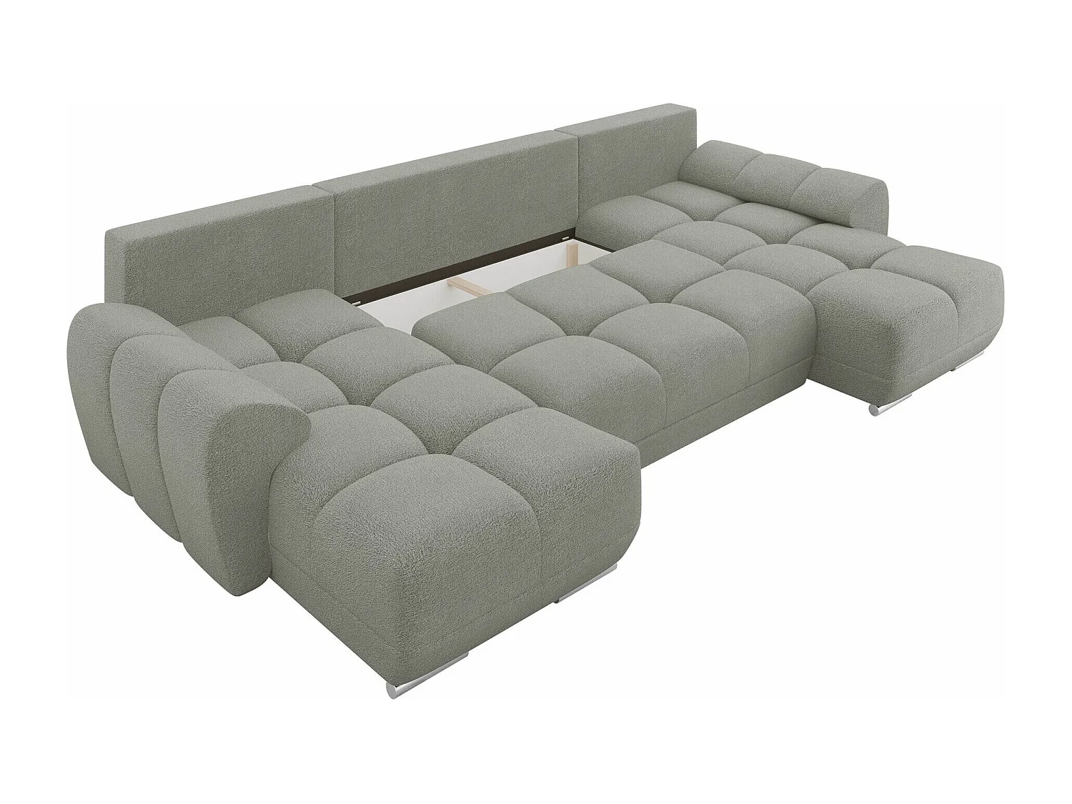 Sofá rinconero Camden 101, Amarillo, Función de descanso, Almacenaje, 362x183x85cm