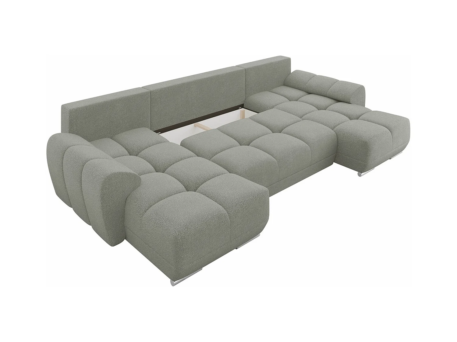 Sofá de canto Camden 101, Castanho claro, Funcionalidade de dormir