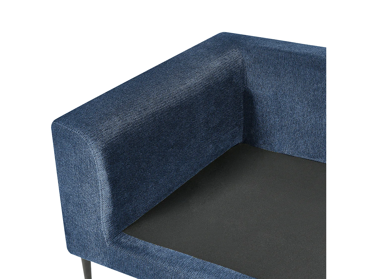 Canapé d'Angle Côté droite 3 Places Rembourré en Tissu Bleu Flam