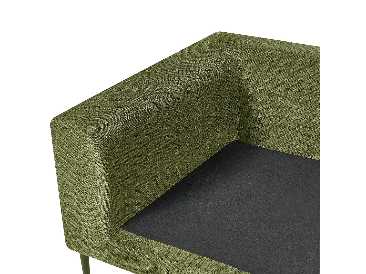 Canapé d'angle FLAM Tissu Vert 3 places Côté gauche