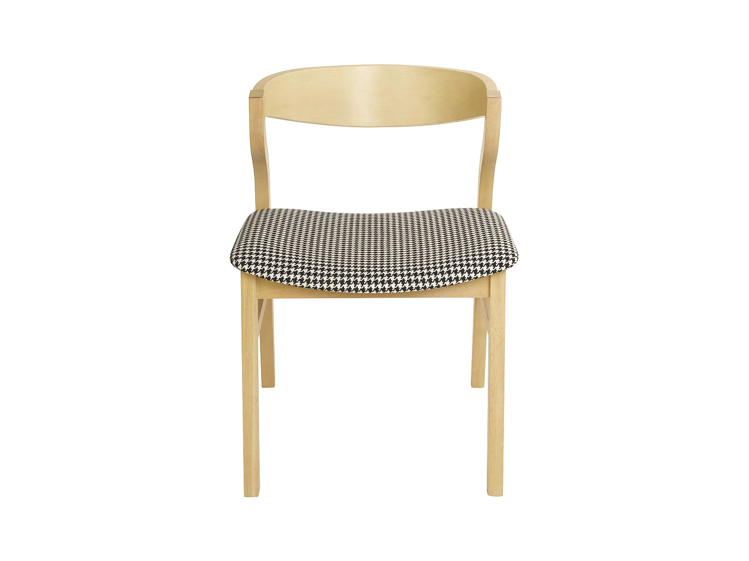 Set van 2 eetkamerstoelen MAROA Hout Zwart/wit