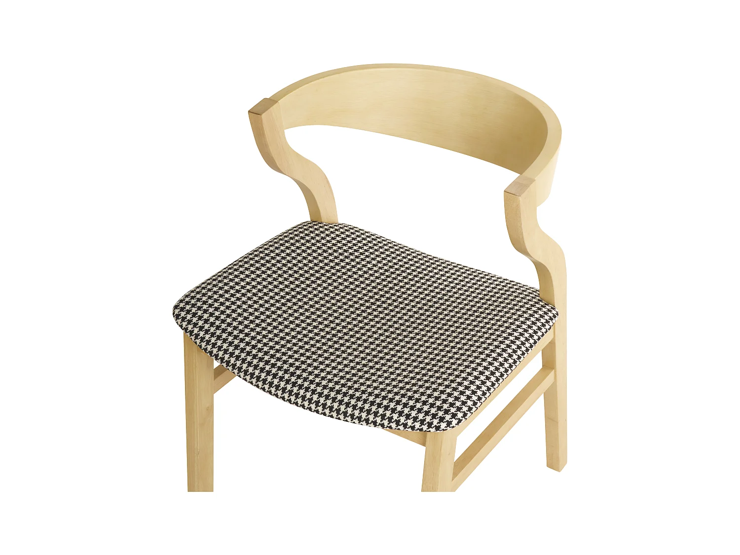 Set van 2 eetkamerstoelen MAROA Hout Zwart/wit