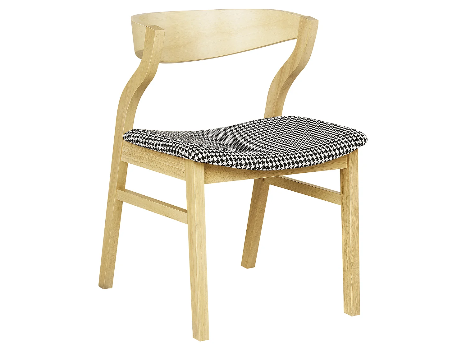 Lot de 2 chaises de salle à manger MAROA Bois Noir/blanc