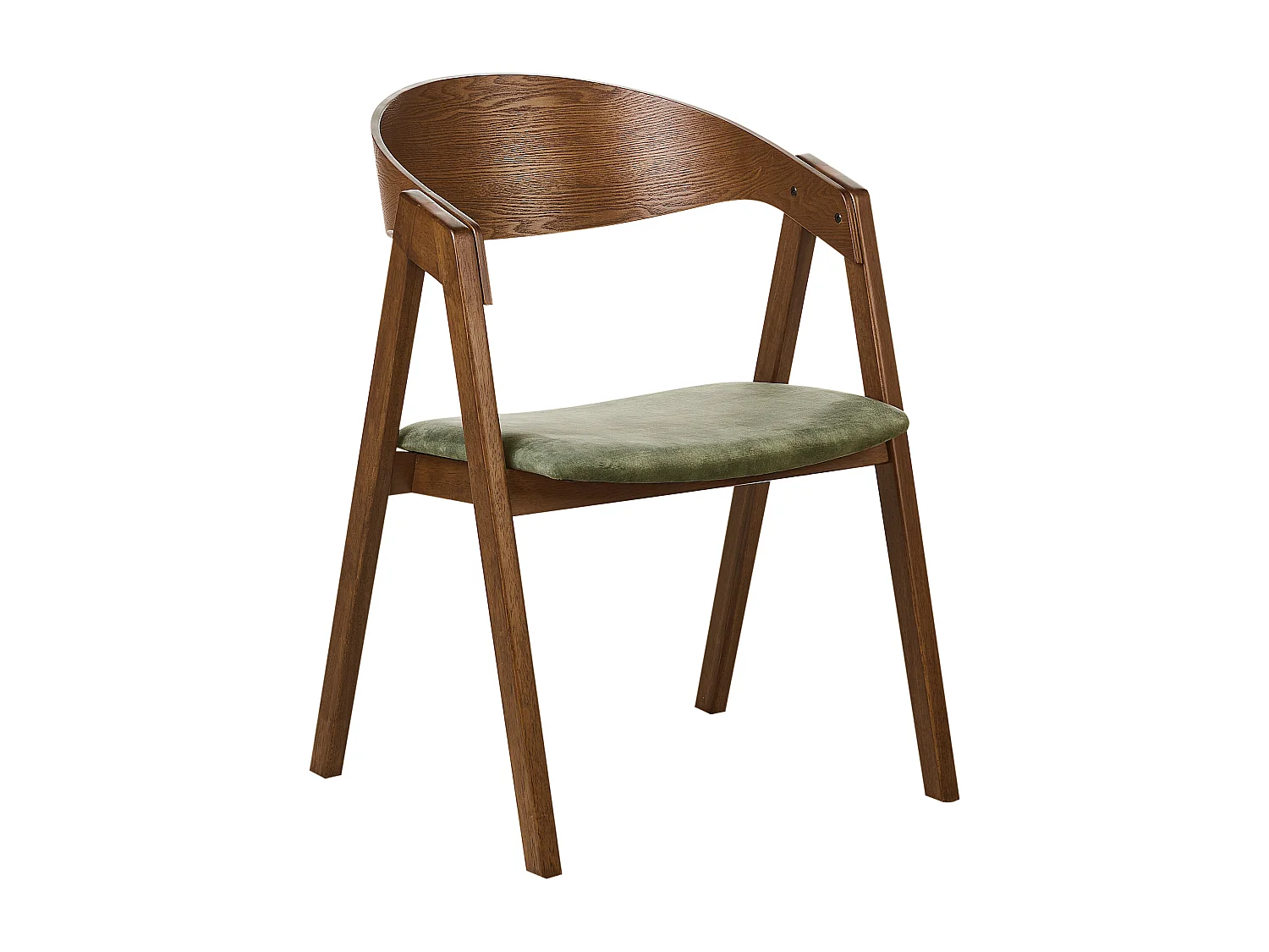 Lot de 2 chaises de salle à manger YUBA Bois Vert foncé