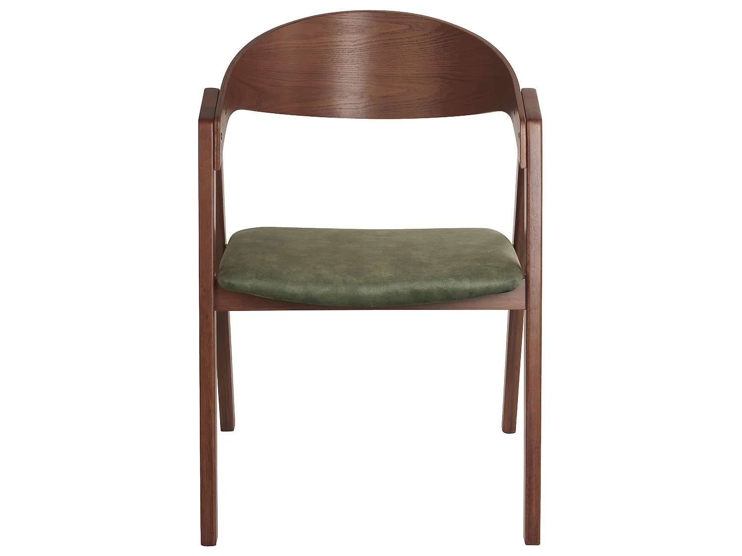 Lot de 2 chaises de salle à manger YUBA Bois Vert foncé