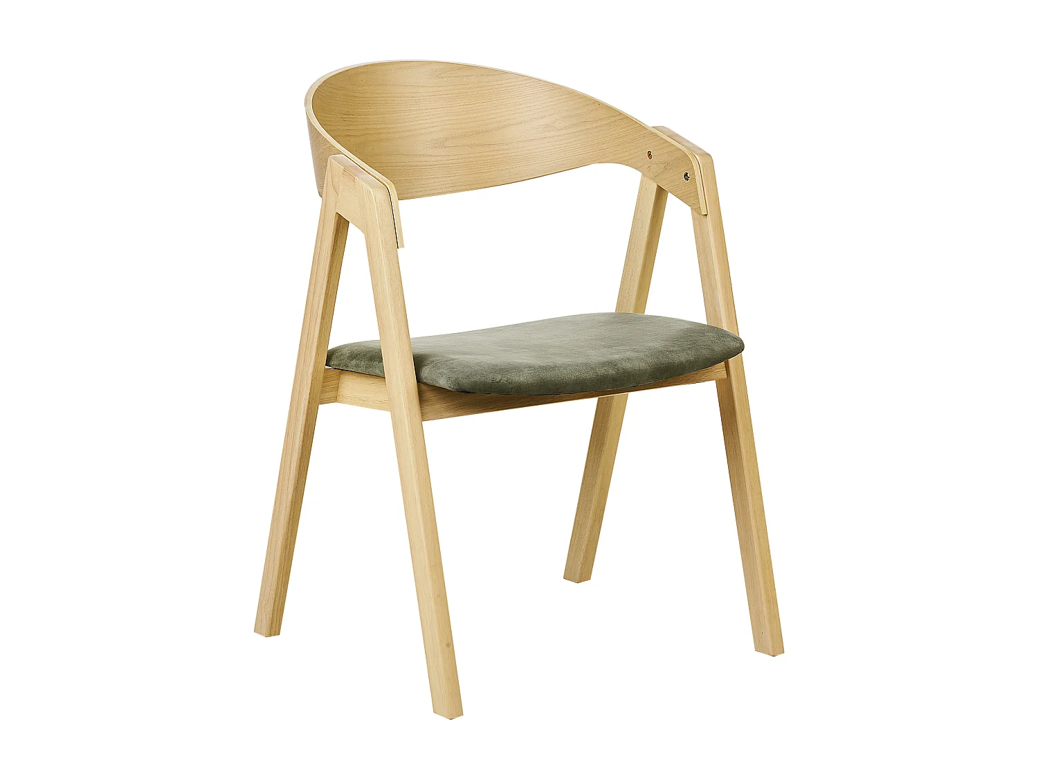 Esszimmerstuhl 2er Set YUBA Holz Dunkelgrün