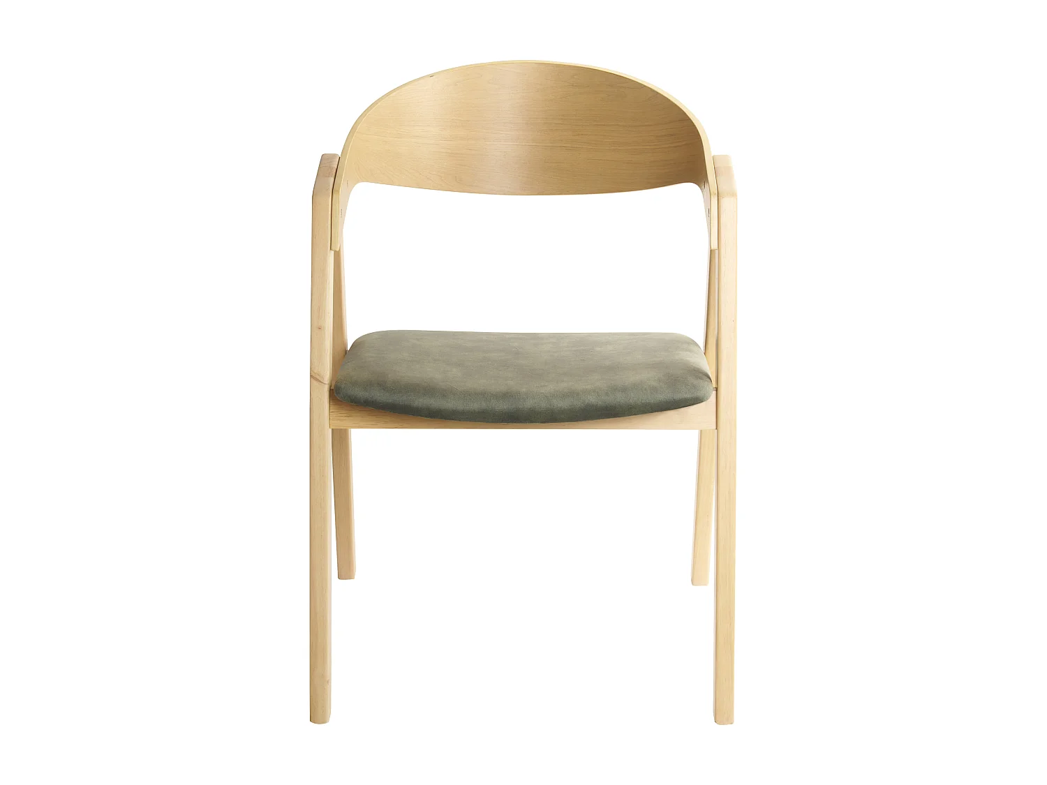 Lot de 2 chaises de salle à manger YUBA Bois Vert foncé