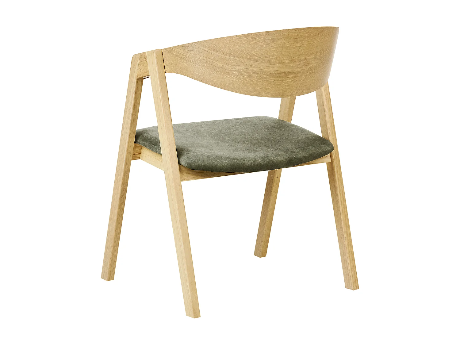 Lot de 2 chaises de salle à manger YUBA Bois Vert foncé