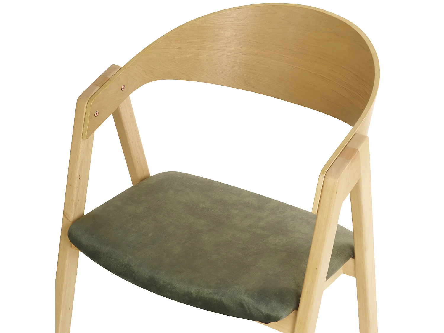 Lot de 2 chaises de salle à manger YUBA Bois Vert foncé