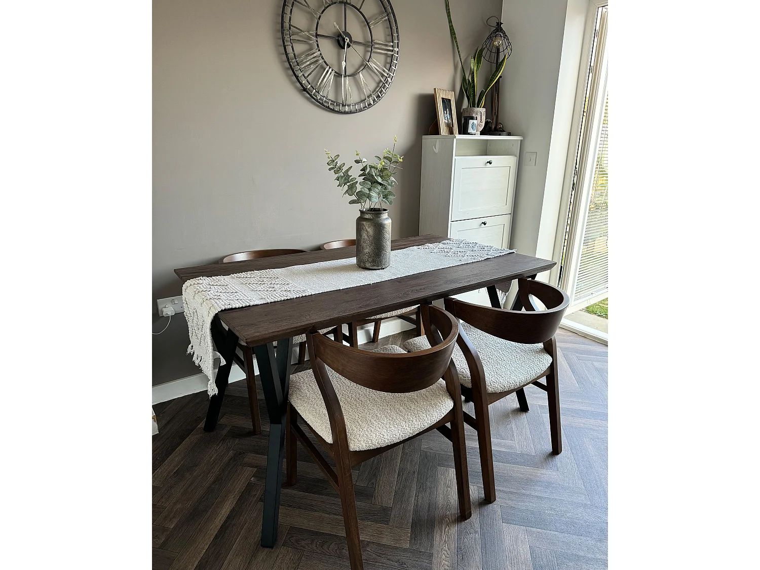 Esszimmerstuhl 2er Set MAROA Holz Hellbeige
