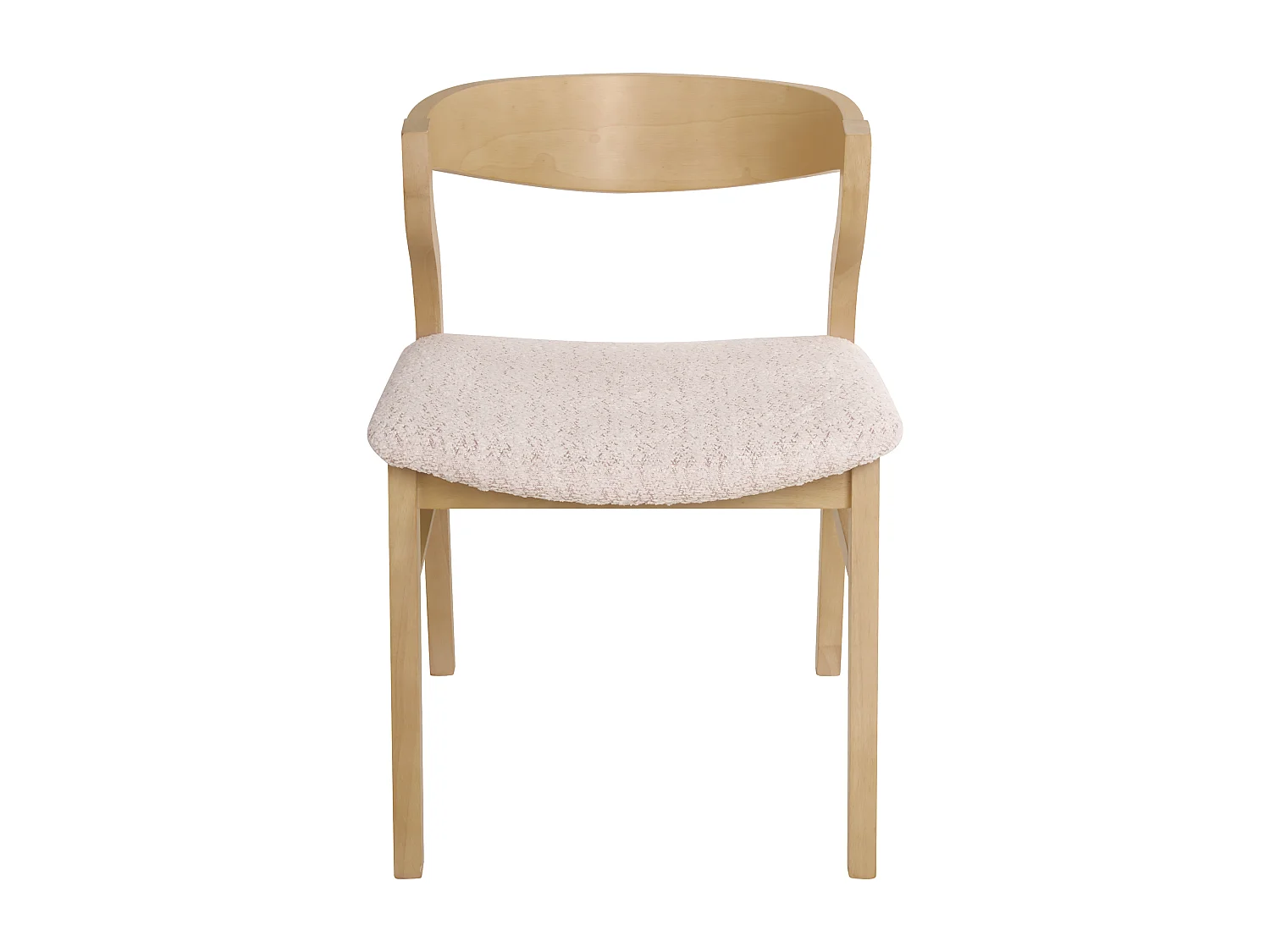 Lot de 2 chaises de salle à manger MAROA Bois Beige clair