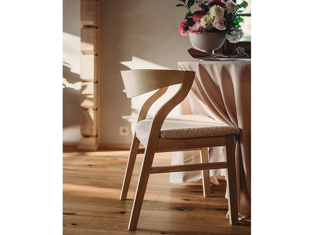 Lot de 2 chaises de salle à manger MAROA Bois Beige clair