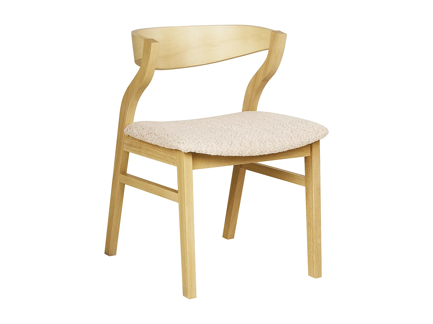 Lot de 2 chaises de salle à manger MAROA Bois Beige clair