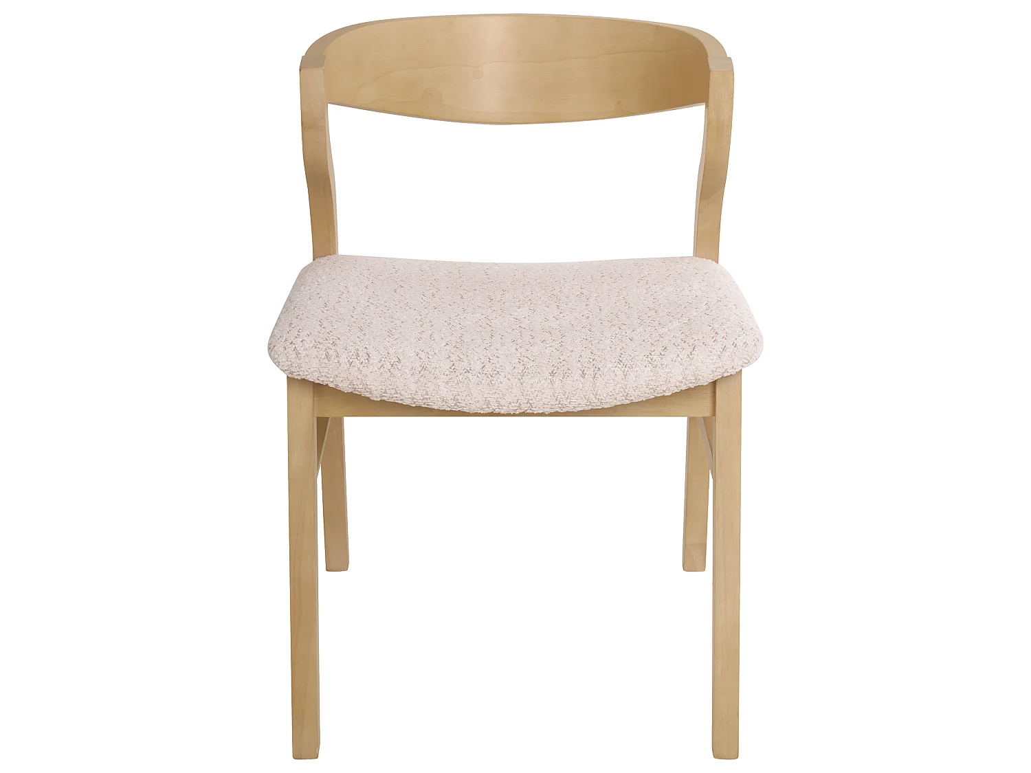 Lot de 2 chaises de salle à manger MAROA Bois Beige clair