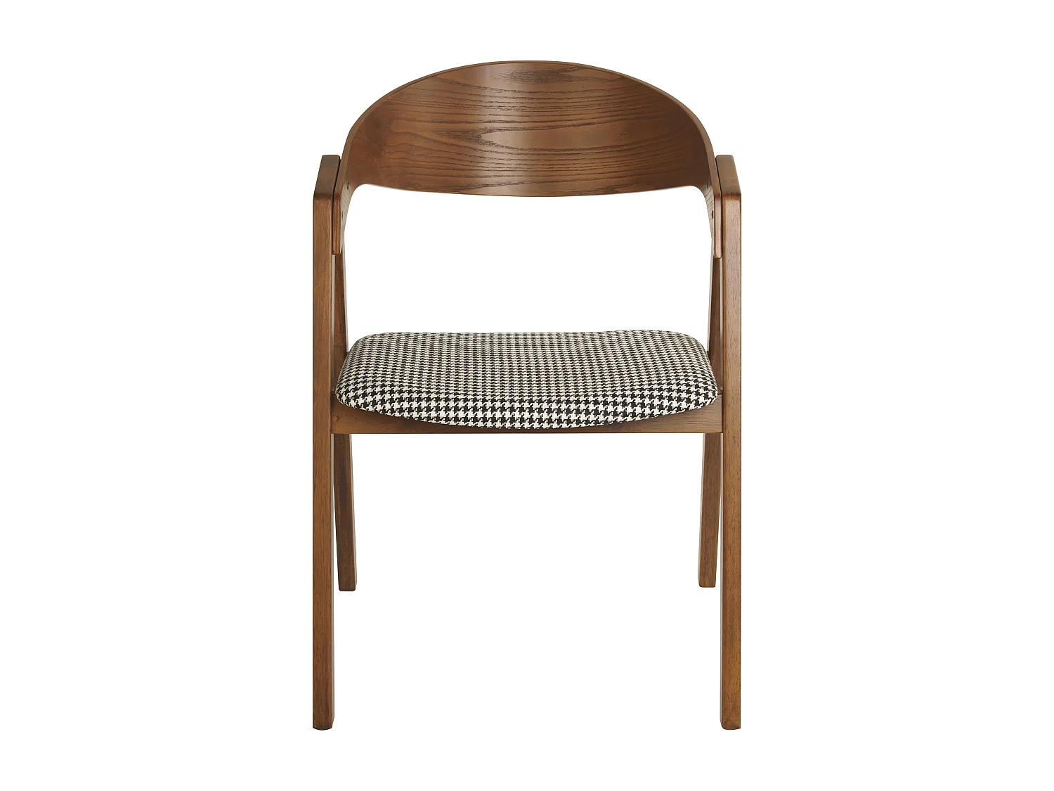 Lot de 2 chaises de salle à manger YUBA Bois Noir/blanc