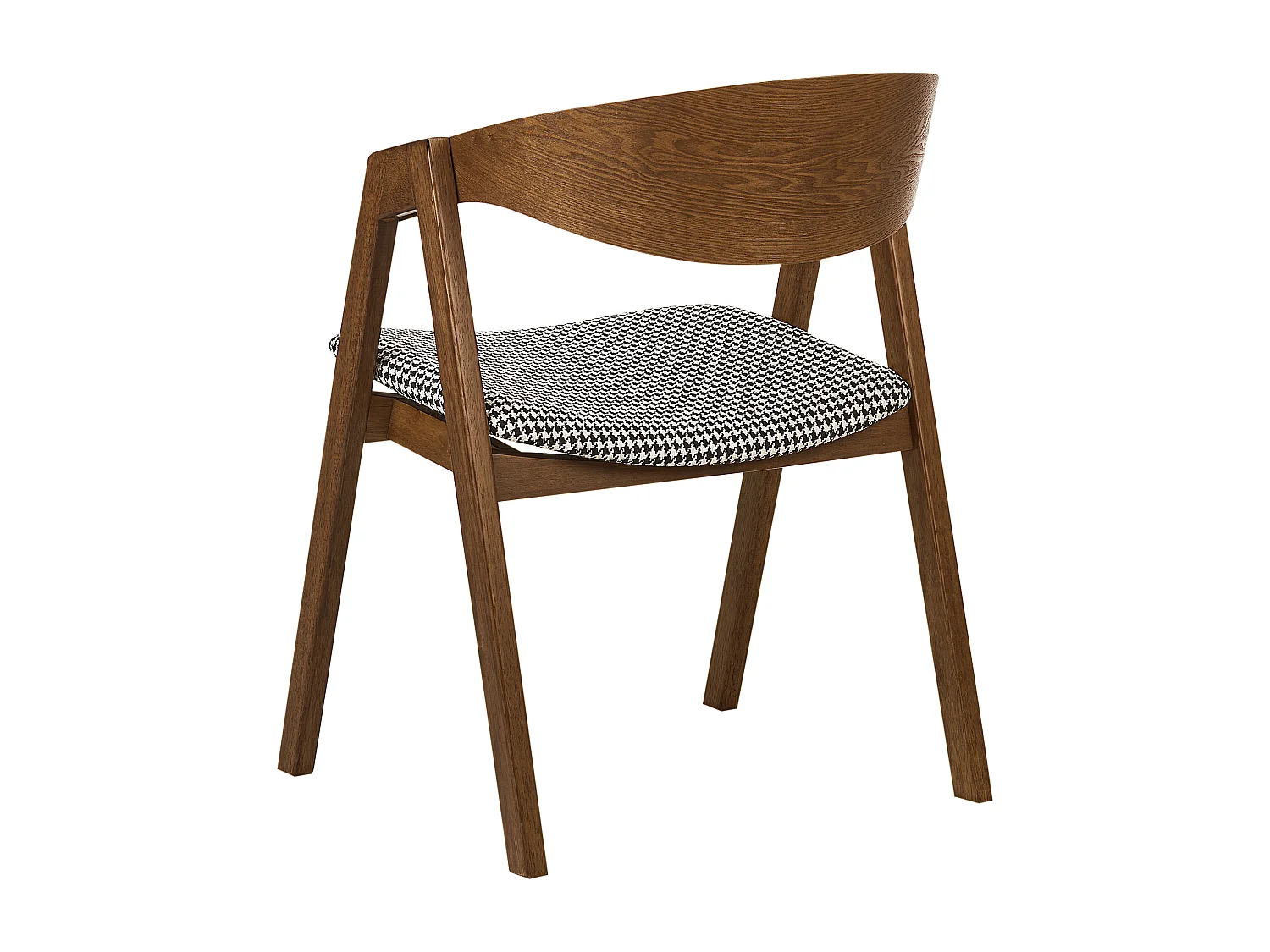 Lot de 2 chaises de salle à manger YUBA Bois Noir/blanc