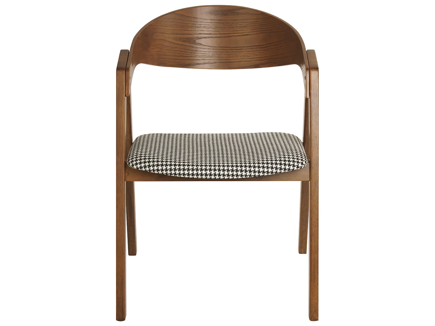 Lot de 2 chaises de salle à manger YUBA Bois Noir/blanc