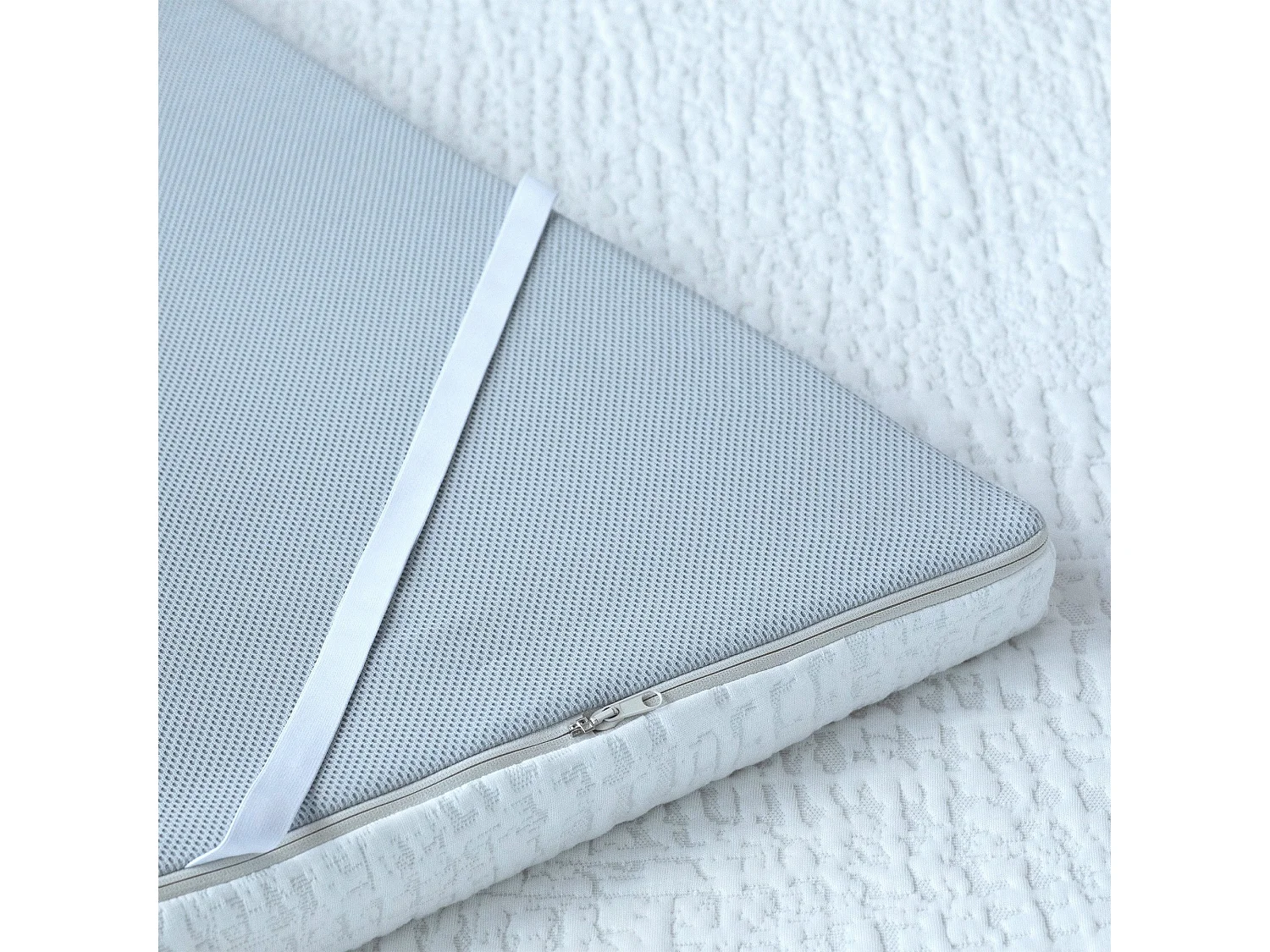Surmatelas déhoussable Mousse HS 40kg souple et respirante - 160 x 200 cm