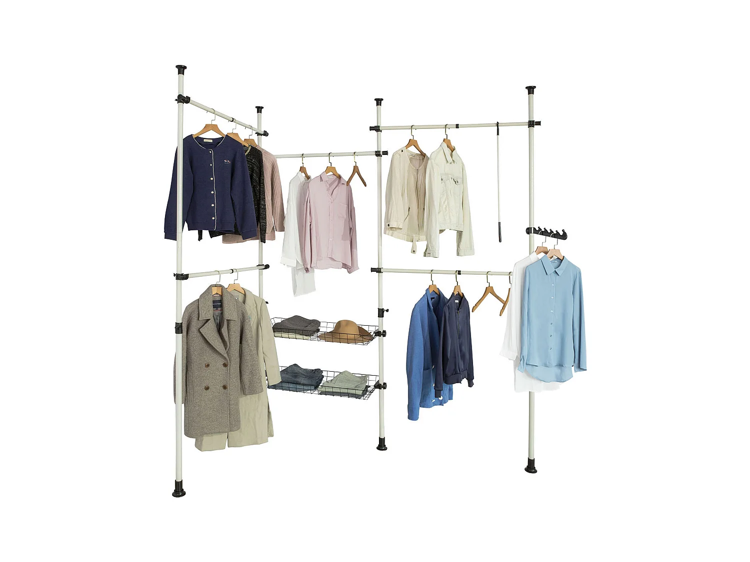 Teleskop Garderoben System KLS04 3 x 270 x 305cm