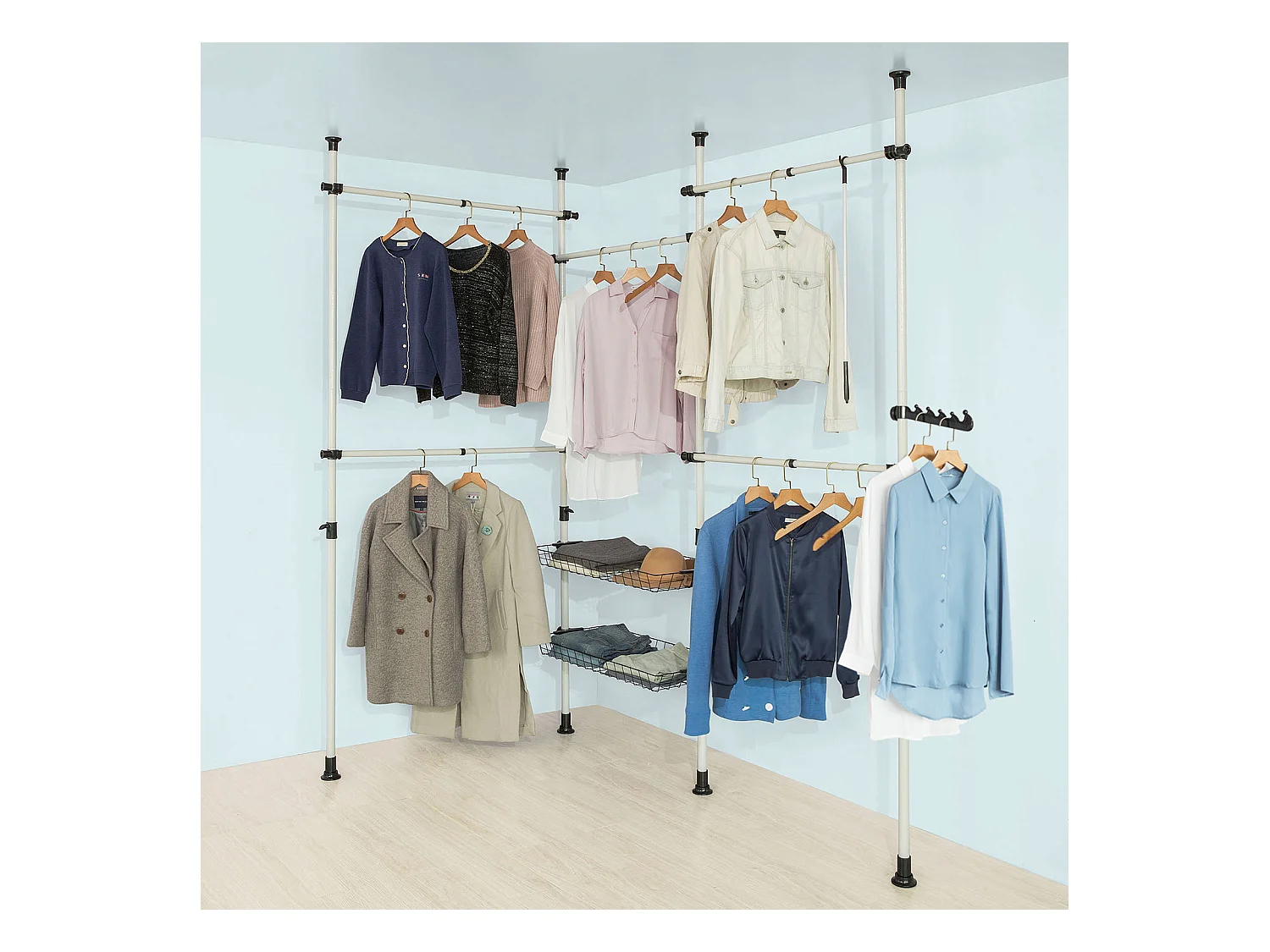 Teleskop Garderoben System KLS04 3 x 270 x 305cm