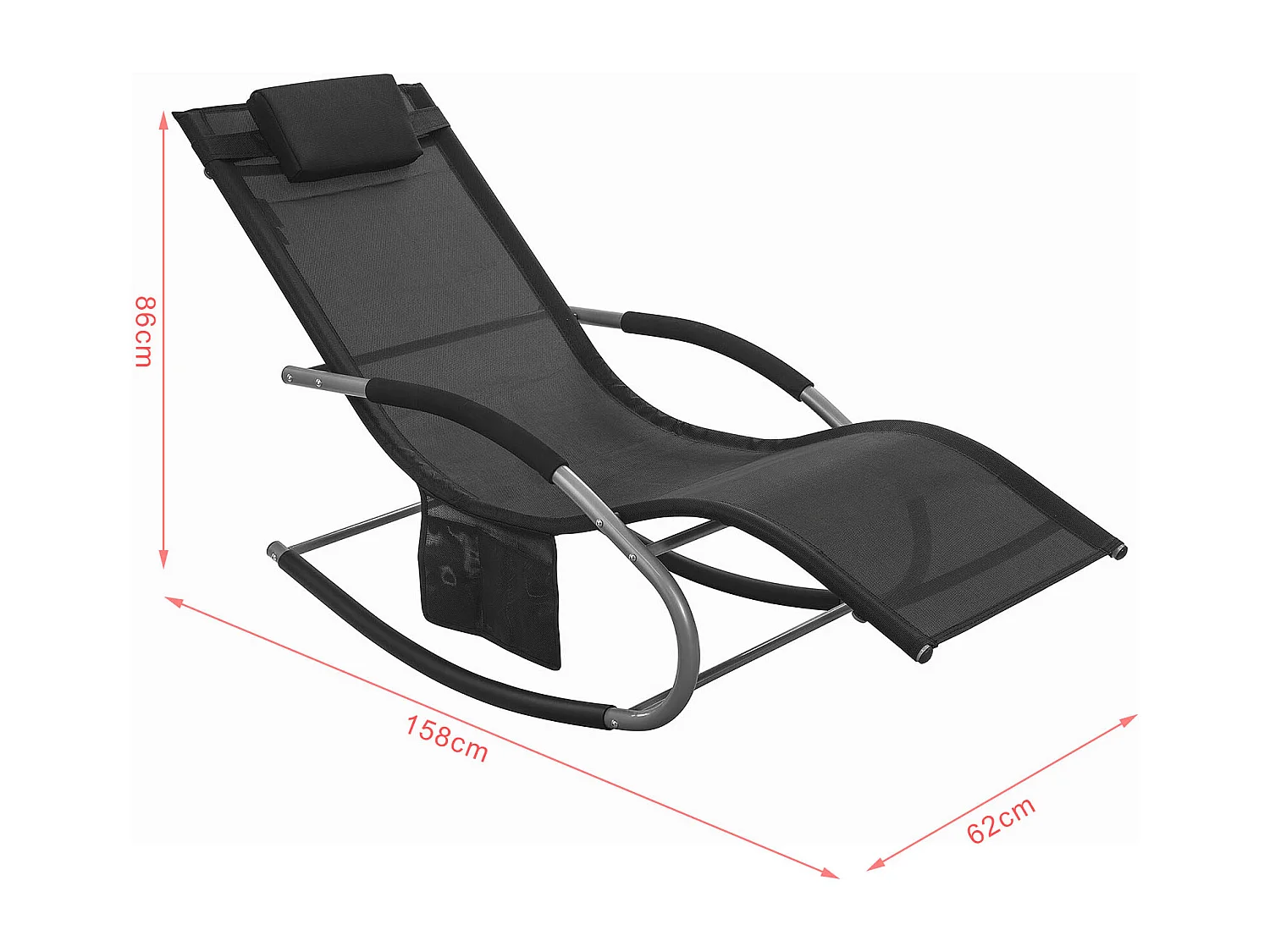 Gartenliegen OGS28-SCHx2 158 x 86 x 62cm