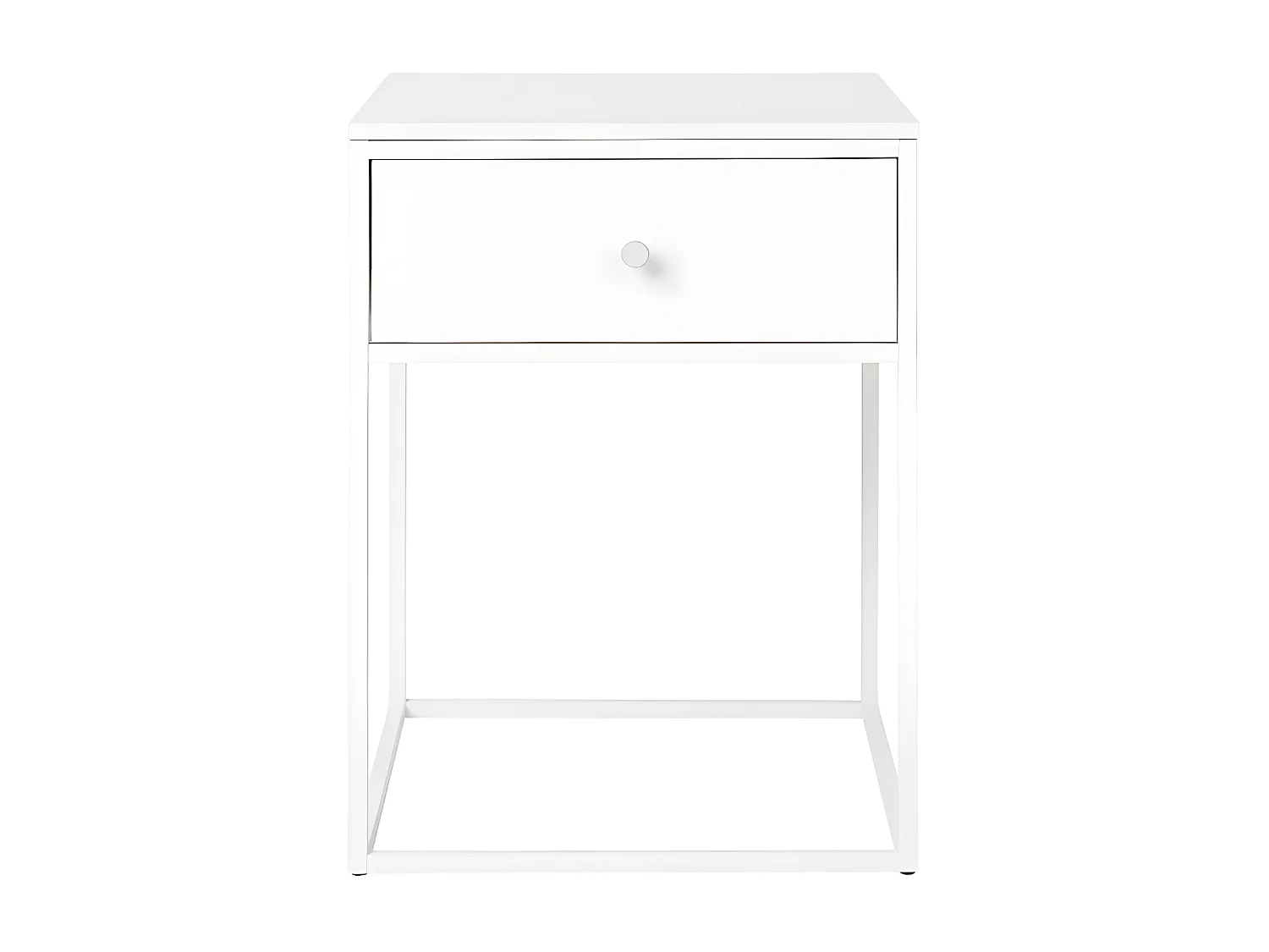 Mesa auxiliar blanca Vita 40 x 40 x 55 cm