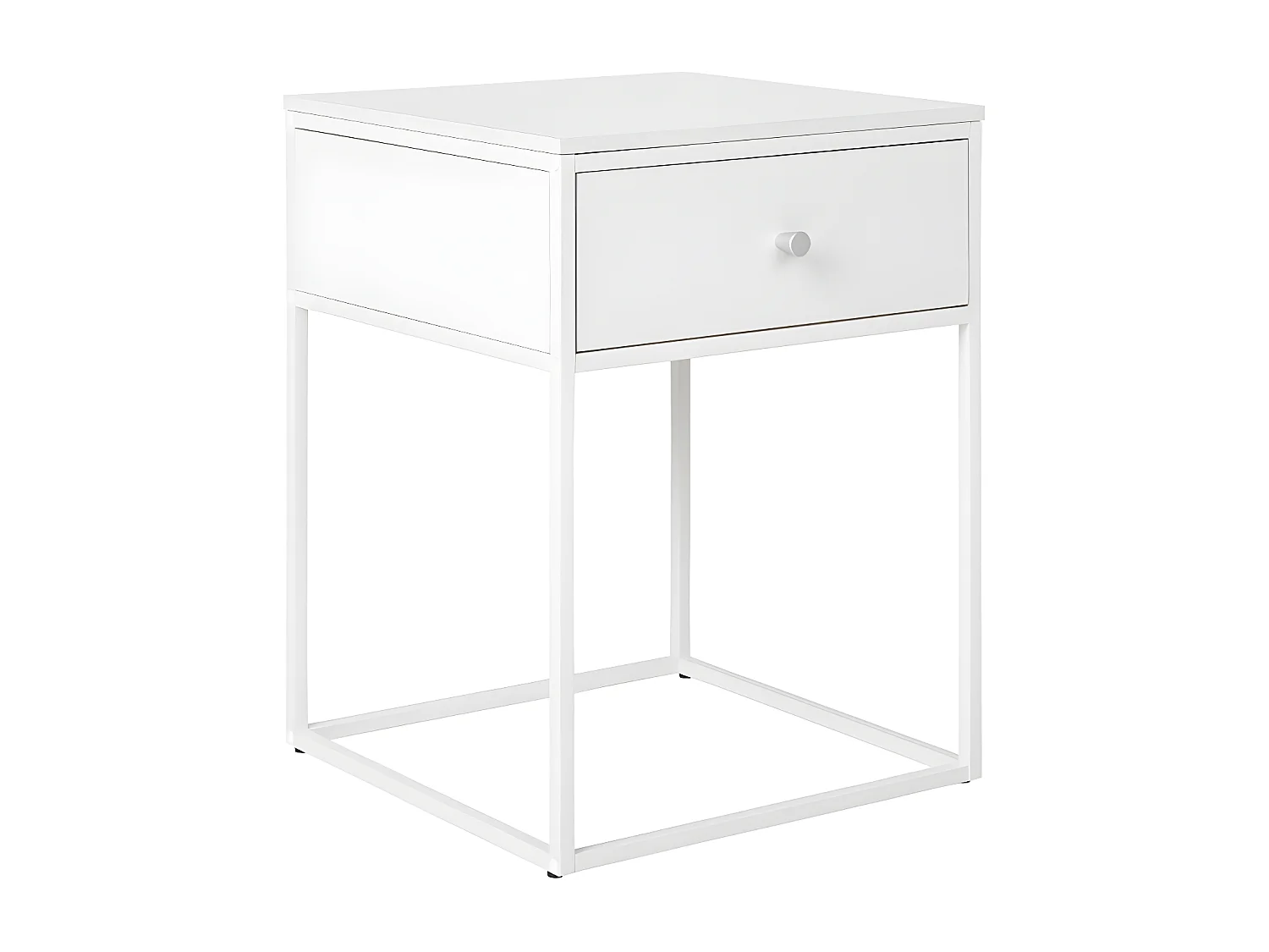 Mesa auxiliar blanca Vita 40 x 40 x 55 cm