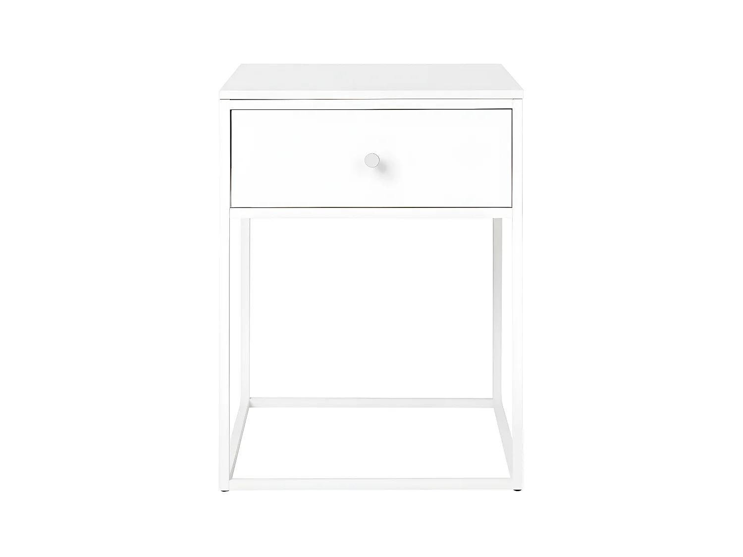 Vita Eckbeistelltisch 1 Schublade weiß.