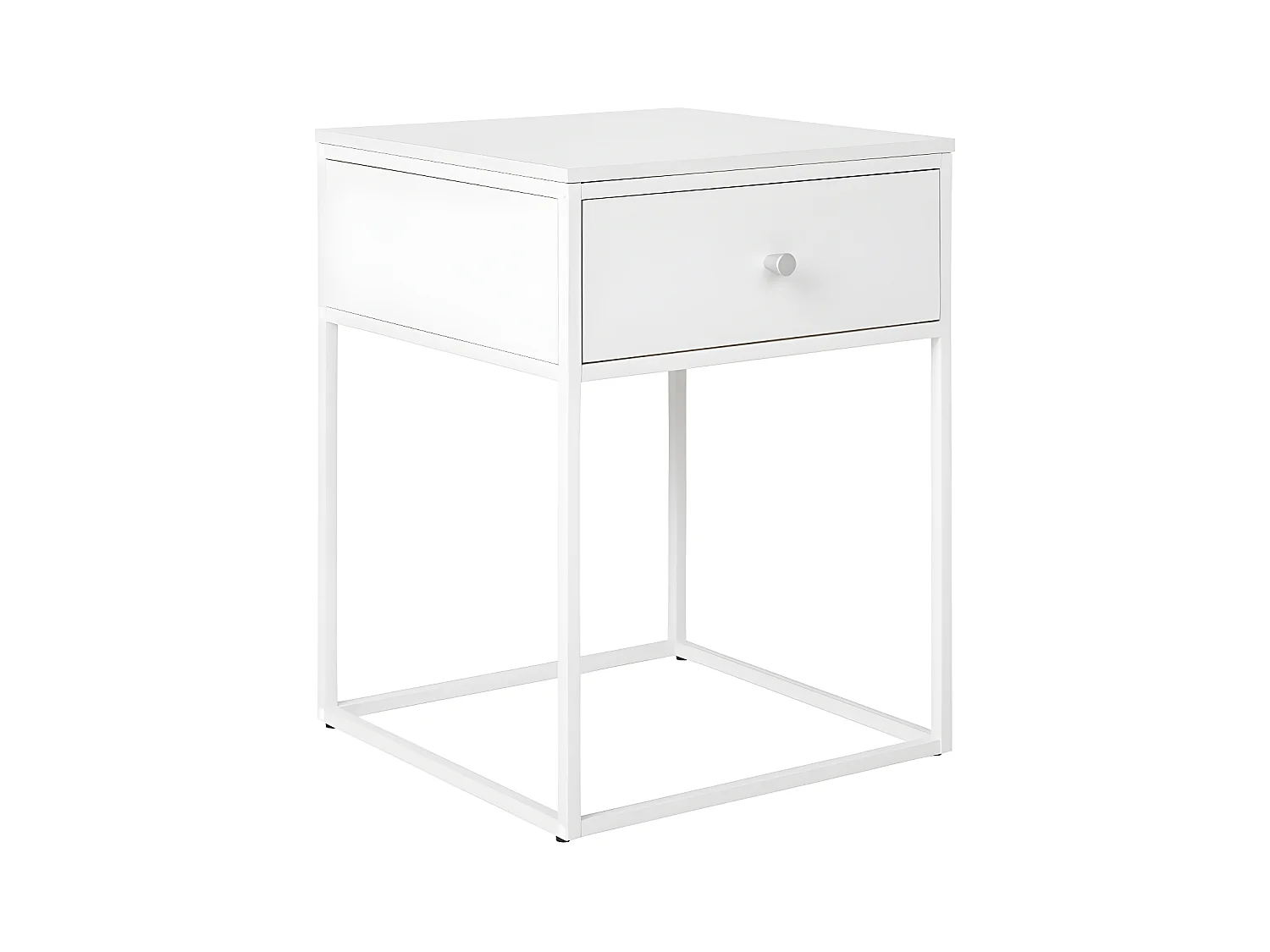 Vita Eckbeistelltisch 1 Schublade weiß.