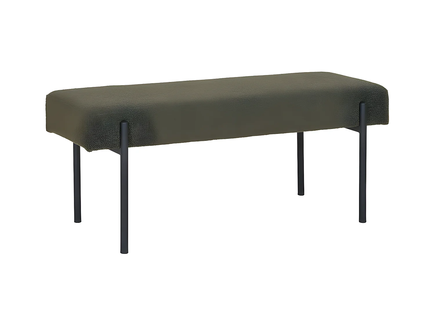 Swindon  - Banc en tissu bouclette et métal L100cm - Vert
