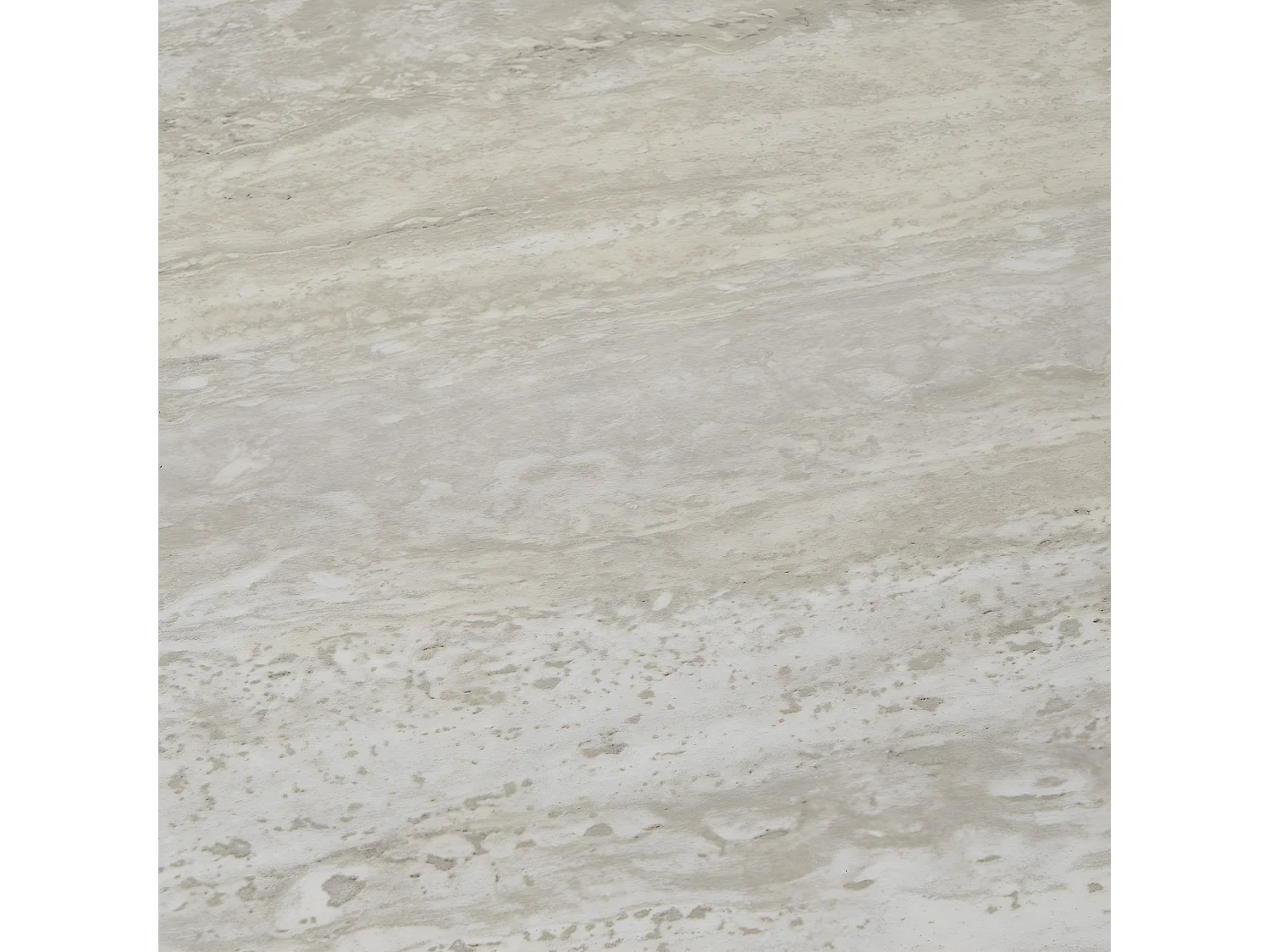 Aalst - Table d'appoint ronde effet travertin et métal ø40cm - Beige