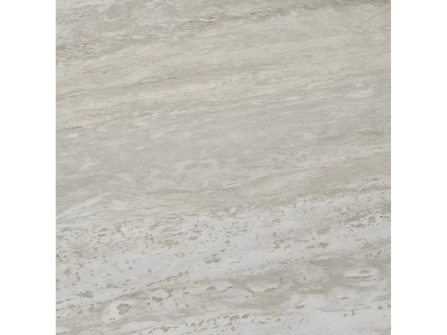 Aalst - Table d'appoint ronde effet travertin et métal ø55cm - Beige