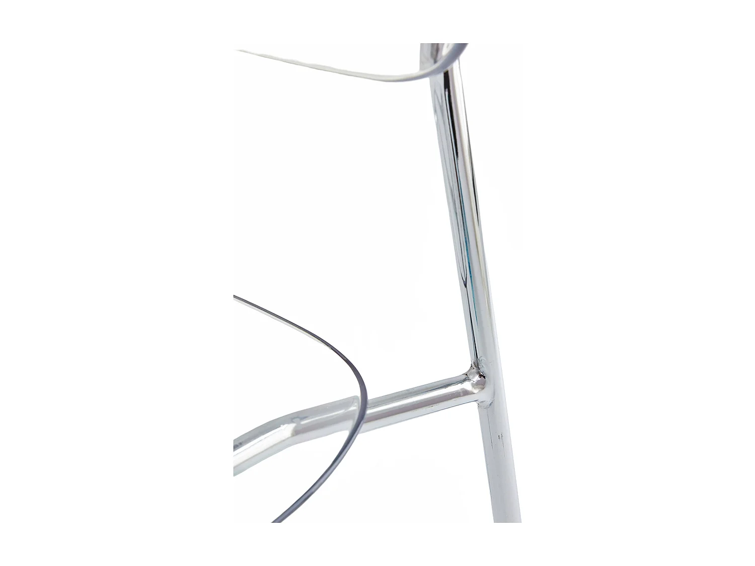 Lot de 2 chaises transparentes en acier et plastique