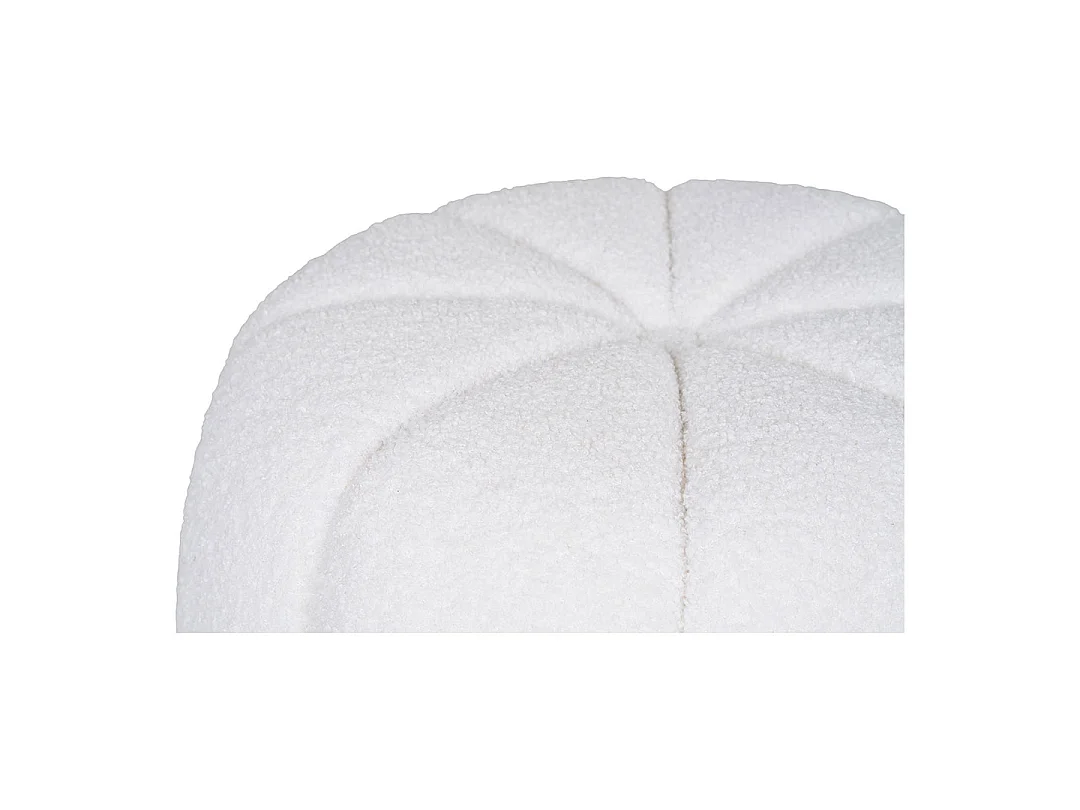 Paisley poef Ø48cm offwhite.